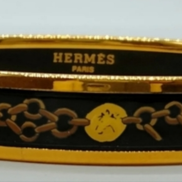 HERMES BANGLE BLACK GOLD - Picture 4 of 12